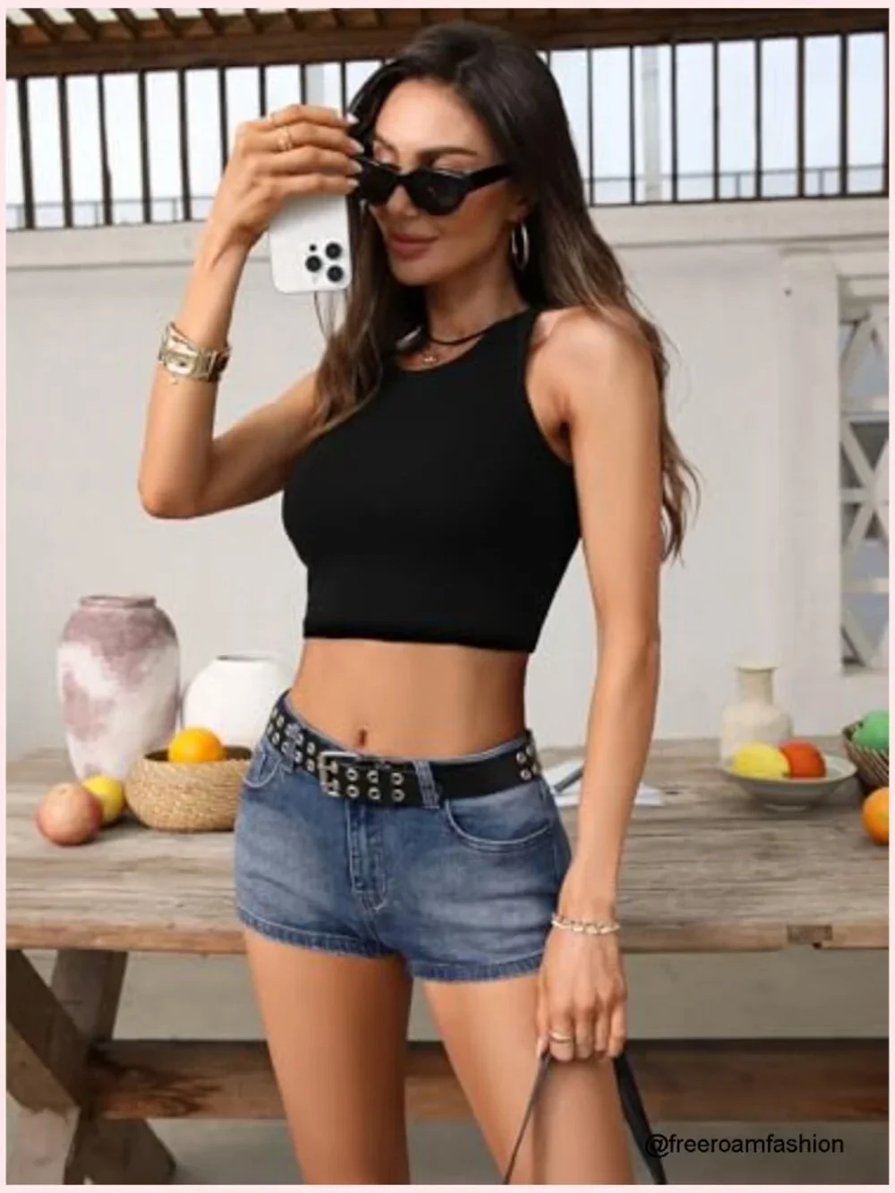 High Stretchy Low Rise Jean Shorts Women Y2K Mini Denim - Picture 4 of 7